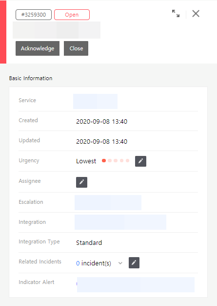 Incident opened status