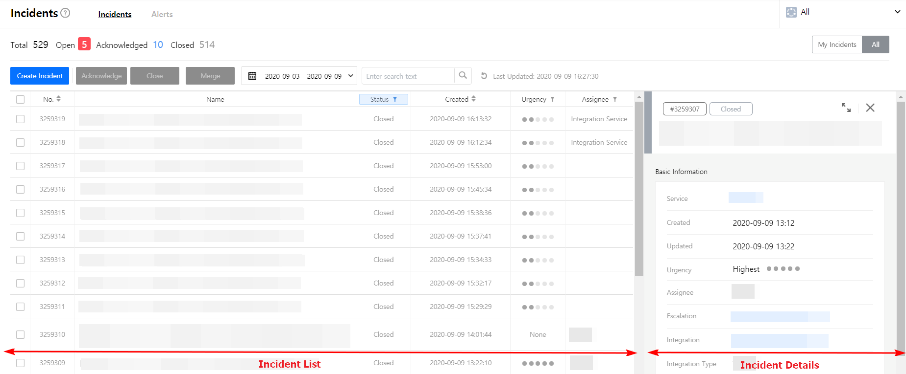 Figure 2. Incident Menu Configuration